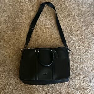 COACH Leather Briefcase Laptop Bag Black Razor Metropolitan